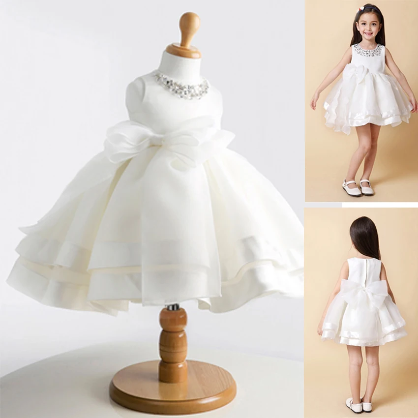 Детское платье для девочек одежда для малышей Белый Детский костюм принцессы для дня рождения платье-пачка для маленьких девочек летняя одежда для малышей BC1412
