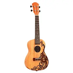 YAEL 23 дюймов 4 струны Sapele Ukulele палисандр гриф Гавайская гитара; Музыкальные инструменты птица Феникс Ukelele