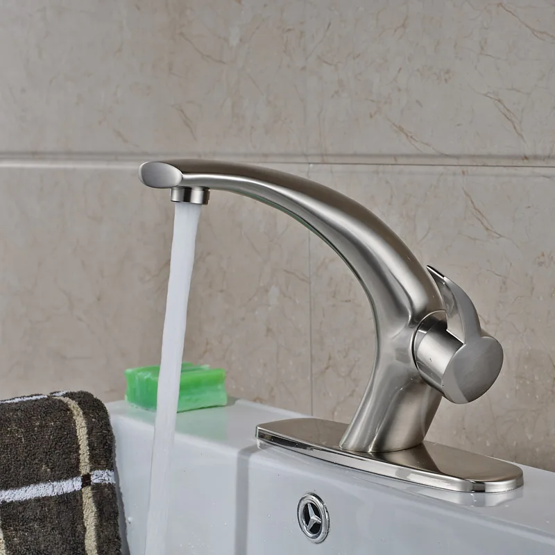 

Big Promotion Free Shipping Bathroom Basin Countertop Mixer Faucet Nickel Brushed