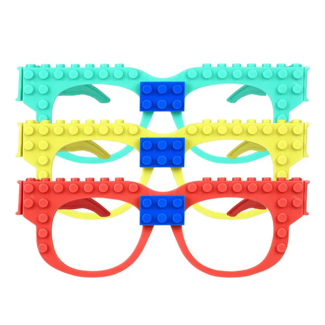 

New Glasses Blocks Baseplate Compatible with Legoed Minecrafted DIY Educational Toys Funny Glasses Frame Brick Base Plate