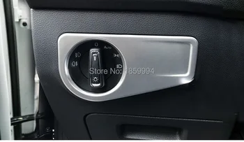 

for 2017 2018 2019 VW Tiguan mk2 Car Head Lamp Light Switch Cover Control Protective Trim Matte