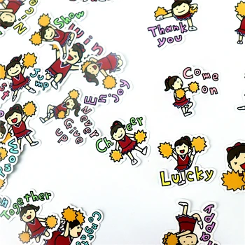 

39pcs cute Cheerleader girl 3 stickers for Luggage Laptop Skateboard Car Bicycle Backpack Decal Pegatinas Toy Stickers