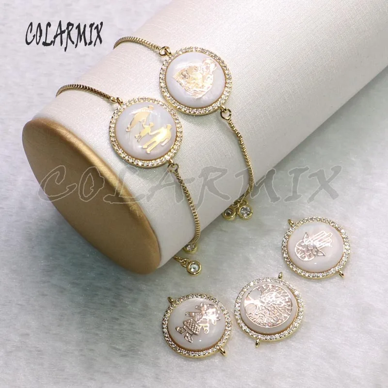 10 pieces Rainbow MOMMY bracelets crystal rainbow zircon jewelry accessories for mother gift 9251