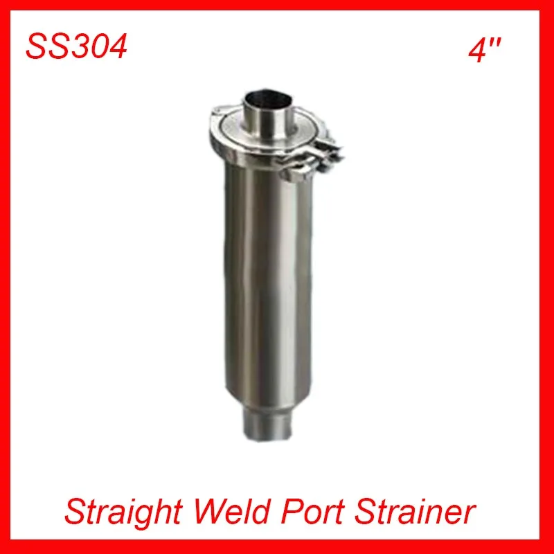 

4'' hygienic Stainless Steel SS304 Inline straight Strainer Filter f Beer/ dairy/ pharmaceutical/beverag /chemical industry