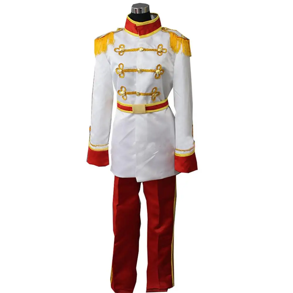 Гримм сказок Белоснежки Принц очаровательный костюм униформа наряд Взрослый мужской Хэллоуин Карнавальный Костюм - Цвет: Белый