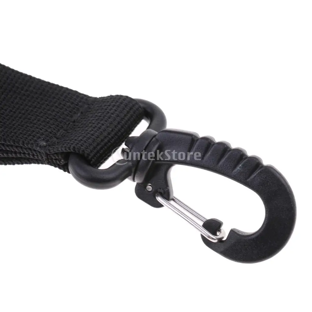 Scuba Diving Dive Diver Fin and Mask Keeper Webbing Holder Strap Lanyard Double Loop with Quick Release Buckle, Swivel Clip