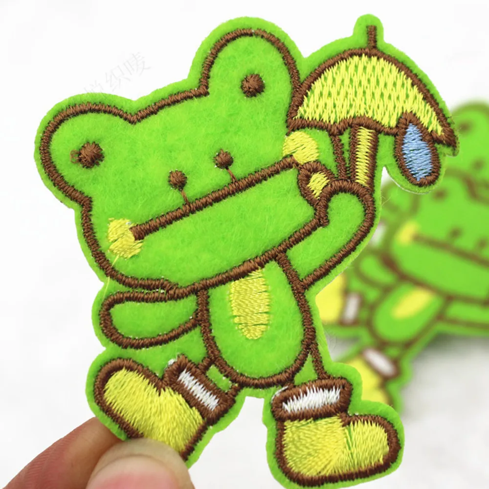 Download DoreenBeads 3 PCs Lovely Frog Embroidery Patches Appliques ...