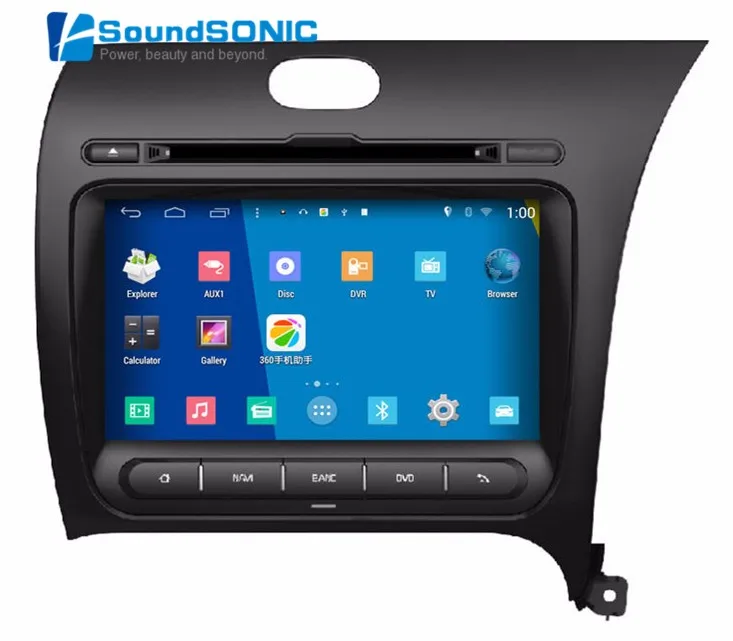 Discount For Kia Cerato K3 Forte 2013 2014 2015 Android 4.4.4 2 Din Car Radio Stereo DVD GPS Sat Navi Audio Video Player + Free HD Camera 7
