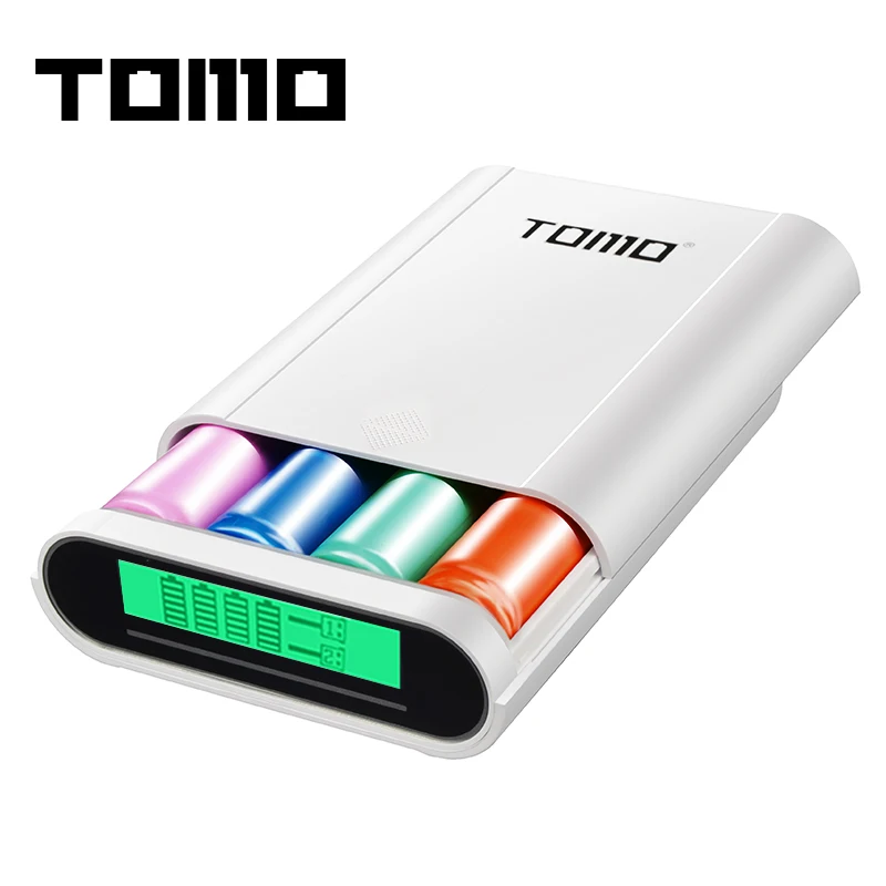 

2PCS TOMO M4 Smart Power Charger 5V 2A Power Bank Case Li-ion Battery Portable DIY Powerbank Box Charger For 18650 Battery