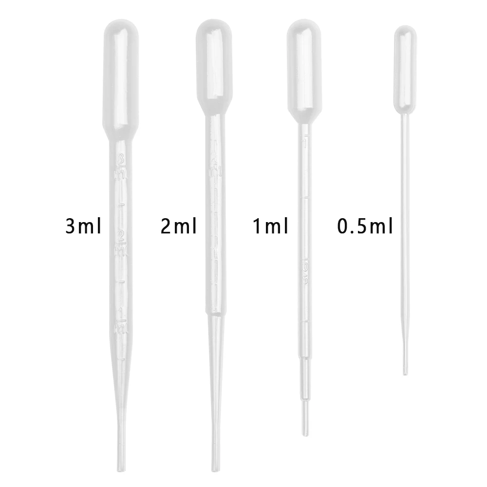 0 5 1 2 3ml 100 250Pcs pack Multi function Disposable Dropper 