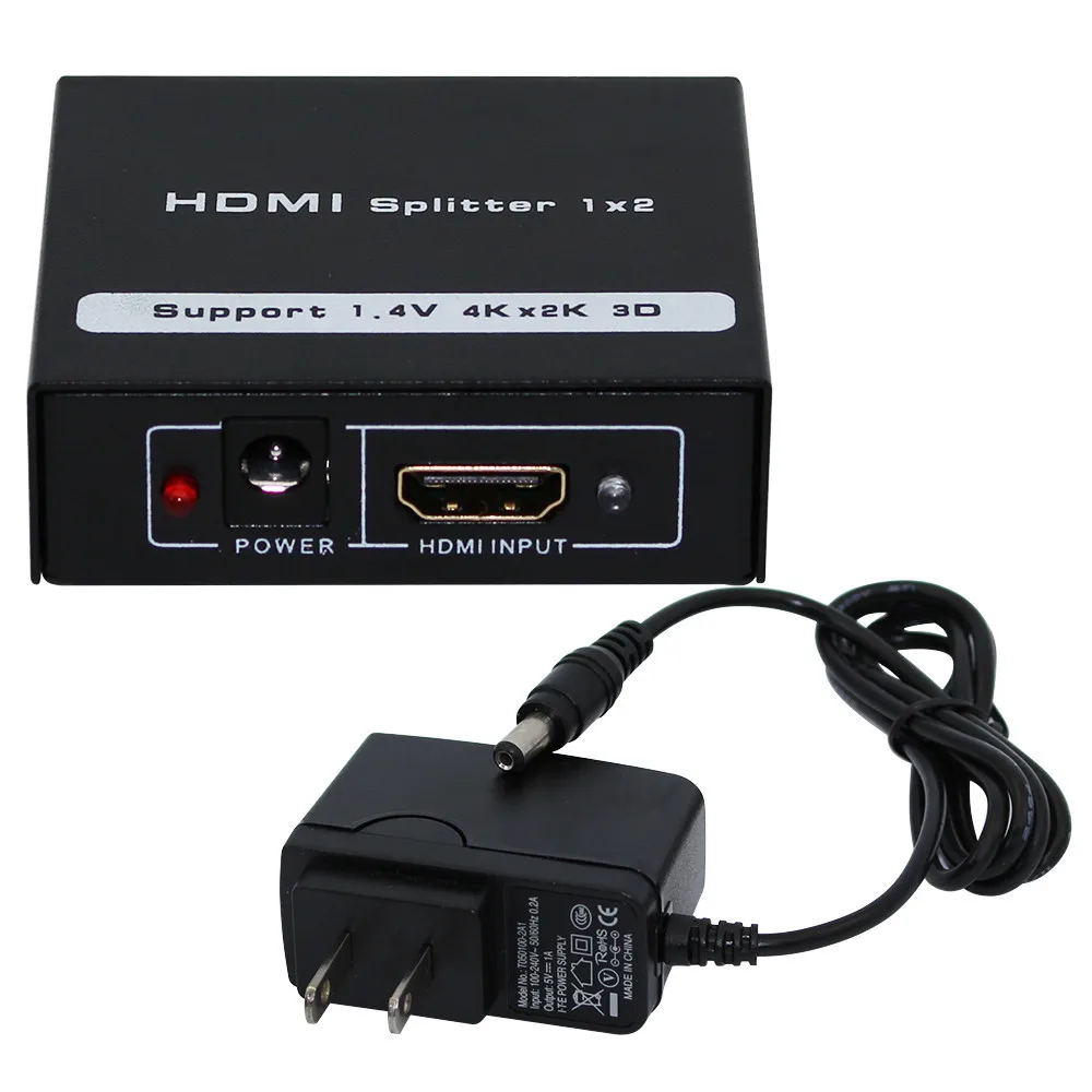 HDCP HDMI Разделение тер видео Full HD 1080 p HDMI коммутатор 1X2 Разделение 1 в 2 усилитель двойной Дисплей для HDTV DVD PS3 Xbox