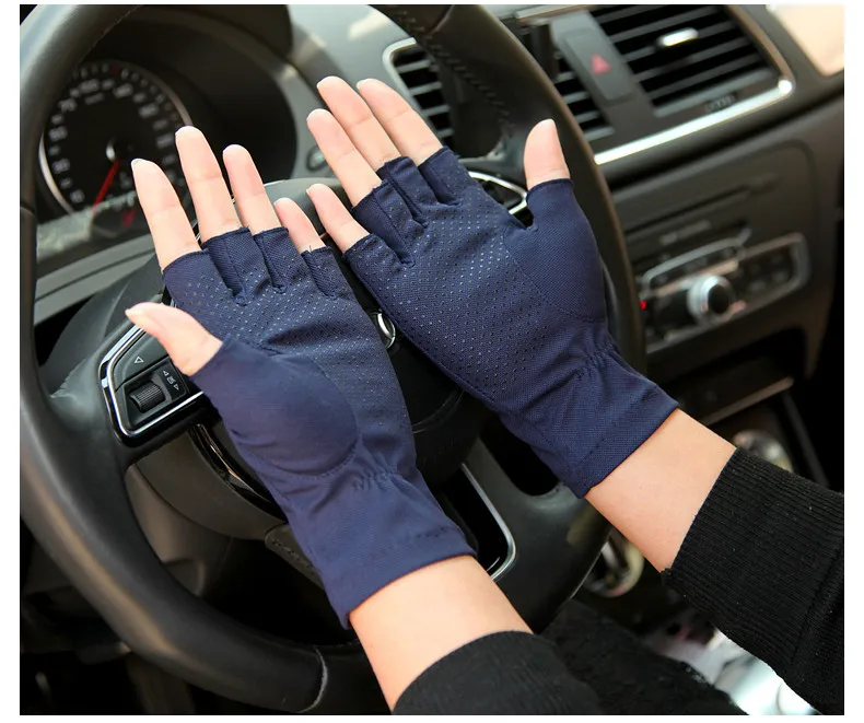 Buy Now Free shipping 3 pair AntiUV lady's gloves various colors semi