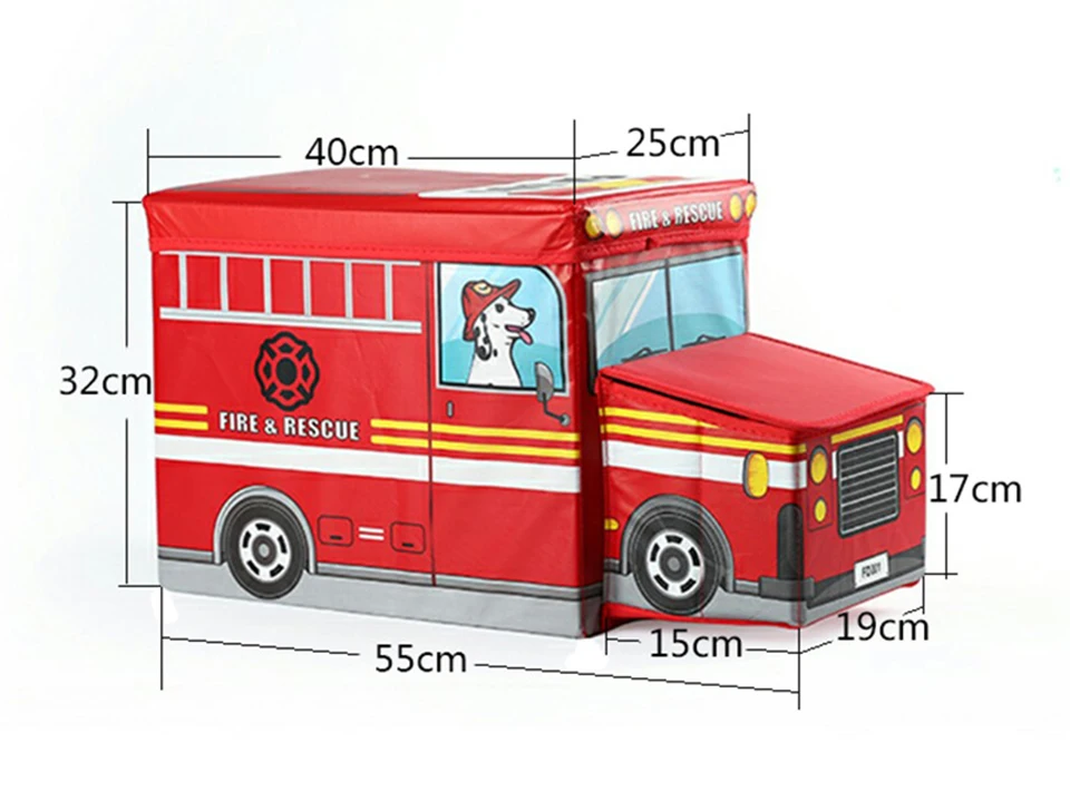 Toy Storage Box Folding Cartoon Car