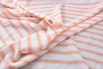 

Yarn dyed flax horizontal stripes 1.4 m wide slub fabric 55 yuan per metre