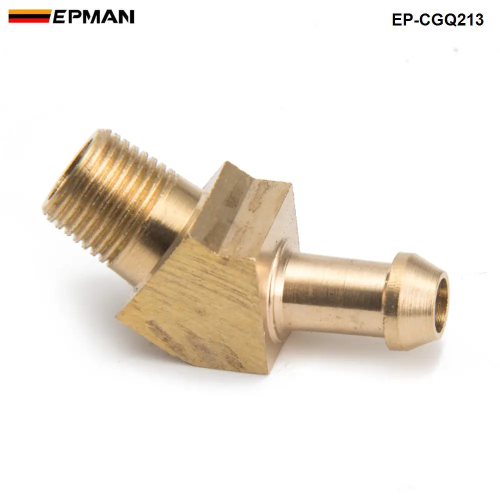 45 Degree Elbow 1/8" Hose Fitting Air ,Oil, Gas ,Fuel Hose Turbocharger Compressor Brass Boost EP-CGQ213