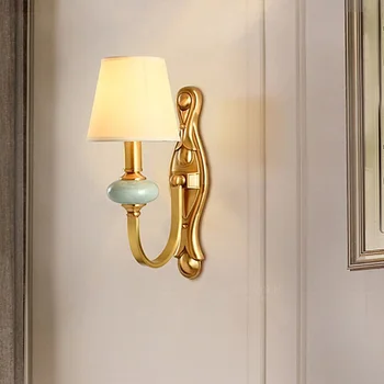 

Copper Wall Light Sconce E27 Brass Wall Lamp Modern For Bedroom Dinning Room Restroom Hotel Home Decoration Mounted Lamps