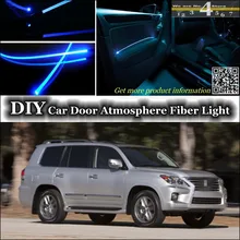 Для Lexus LX для Toyota Land Cruiser Внутренний светильник окружающего воздуха для настройки атмосферы волоконно-оптический ленточный светильник s внутренняя дверная панель тюнинг