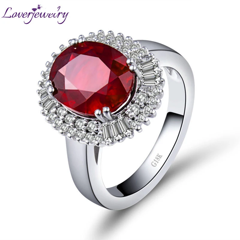 Женское кольцо из 18 каратного белого золота LOVERJEWELRY ювелирное изделие 100%