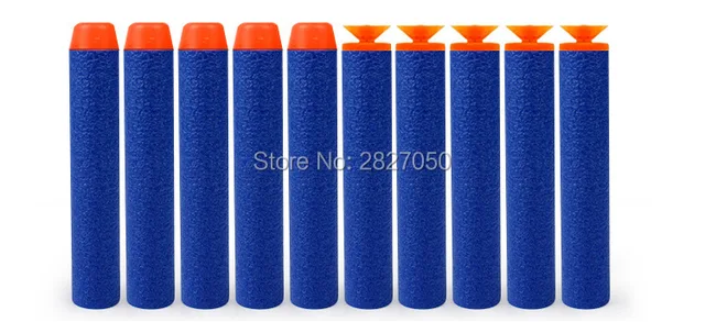 20pcs Soft Hollow Hole Head Blue 7.2cm Refill Darts Toy Gun Foam Safe Sucker Bullet For Boy Childs Kid Nerf 4