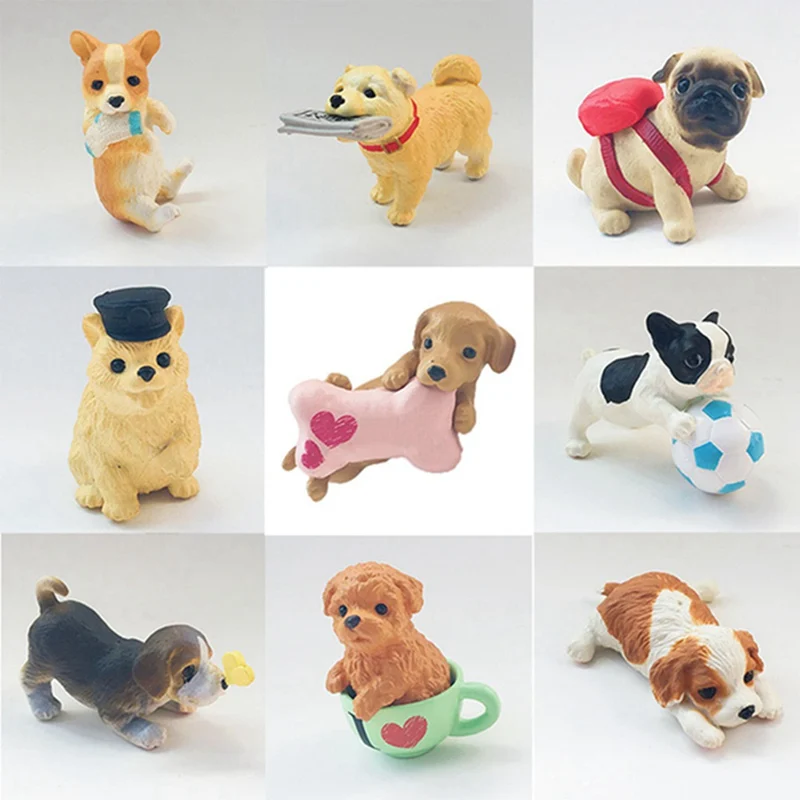 Lovely 3D Resin Animal Pet Dogs Key Ring Keychains Gift For Woman