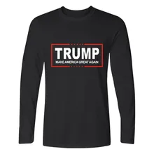 Men Women T shirt Donald Trump 2017 Shirt Mens Long Sleeve Cotton TShirt Donald Trump T Shirts Plus Size Casual Clothes XXXL