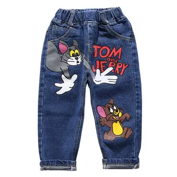 Hot Sale Summer Cartoon Pants Kids Trousers Broken Hole Fashion Baby Girls Casual Jeans Children Boys Jeans Kids Pants 1-6Y 4