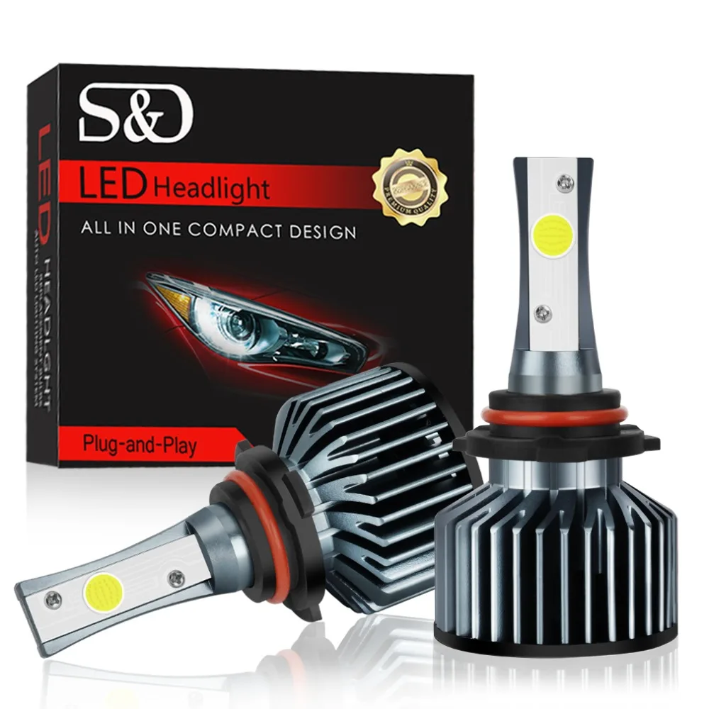 

2Pcs Car Headlights Bulbs HB4 9006 LED Fog Lights 6500K Auto Headlamps 72W Front Light 12V 24V for Toyota/Kia/Mazda