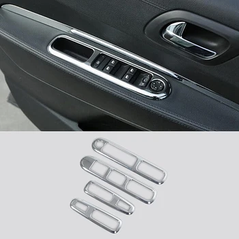 

For Peugeot 3008 2009-2012-2015 ABS Chrome Car door handle holder window lift switch button cover trim sticker Auto accessories