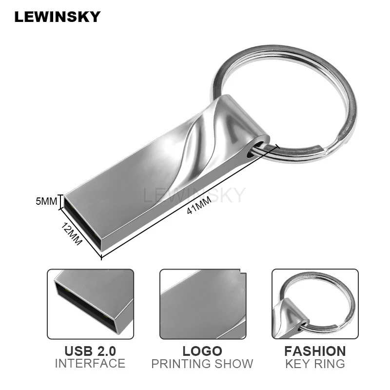 Usb флеш накопитель 64 ГБ высокоскоростная Серебристая Флешка 2 0 4 8 16 32 128 usb