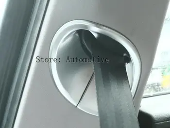 

2pcs For Alfa Romeo Giulia 2017 ABS Matte Chrome Interior Front Row Safety Belt Cover Trim Car Accessories