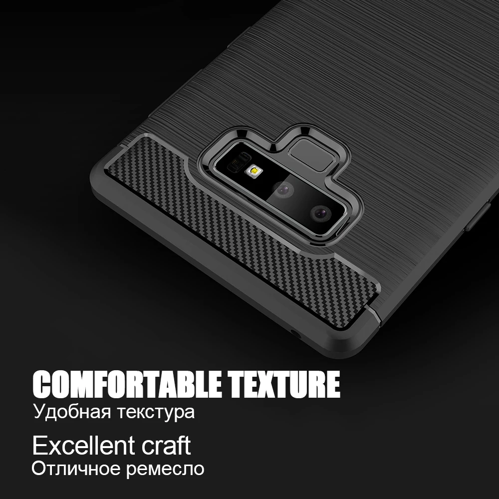TOMKAS чехол из углеродного волокна для samsung Galaxy Note 9 Телефон футляр складной Мягкий