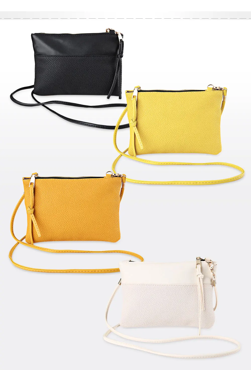 Brief Pure Color PU Leather Women Crossbody Bag