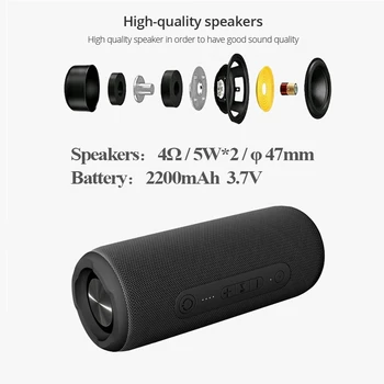 

10W Bluetooth Speaker X400 Portable Column Speaker SuperBass Subwoofer Soundbar Supports TWS Full Range for speaker computer