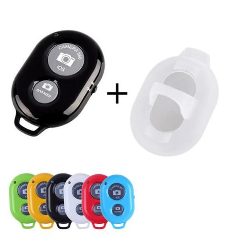 

Remote shutter Selfie Shutter Bluetooth Remote Control Stick Monopod Button Self timer + Protective Silicone Case For IPhone