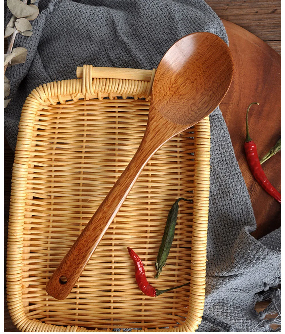 1 шт. натуральная лопатка из бамбукового дерева, кухонная шлицевая лопатка, ложка для перемешивания, держатель для кухонной утвари, обеденные пищевые лопатки для вока, Turners A18