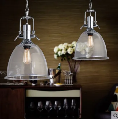60W Modern Pendant Light Fixtures Handing Lamp With Glass Lampshade For Dinning Room In Edison Bulbs Pendente De Teto Luz Wholesale Lights & Lighting