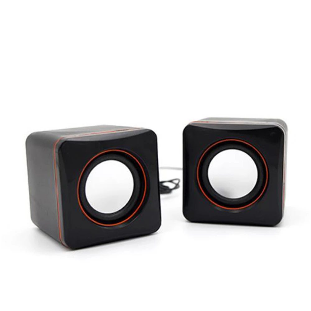 

Wired Speaker USB 6W Computer Loudspeaker Heavy Bass & Mellow Alto Voice & Crisp High Pitch PC Subwoofer Desktop for Multimedia