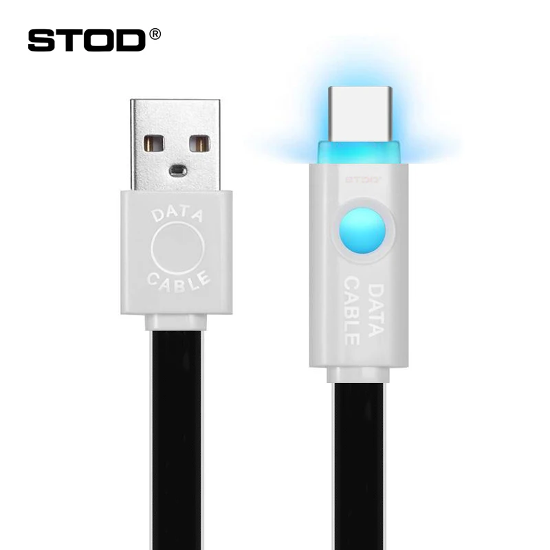 USB кабель STOD типа C со светодиодной подсветкой для Nokia N1 Huawei P9 Nexus Lumia 950 XL Lenovo Xiaomi ZTE