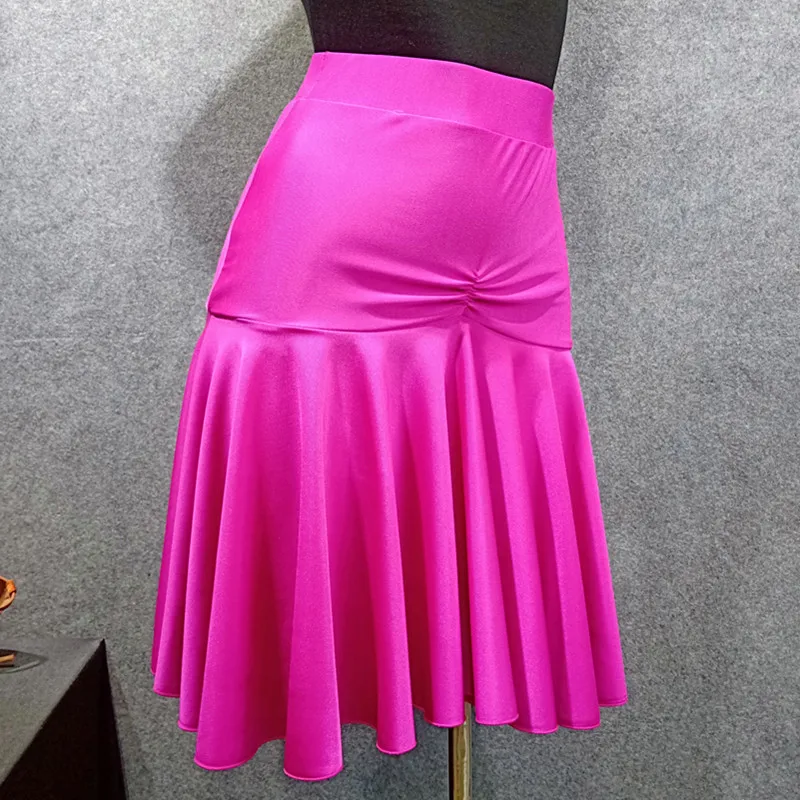 Новинка, ярко-розовая юбка для латинских танцев для женщин, черная юбка для танцев, Vestido De Flecos, Фламенго, Румба/Самба/ковбой, красная юбка для танцев, VDB501