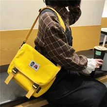Парусная Сумка Женская Студенческая Корейская Harajuku сумка на плечо ретро сумка почтальона японская мягкая мультяшная сумка почтальонка
