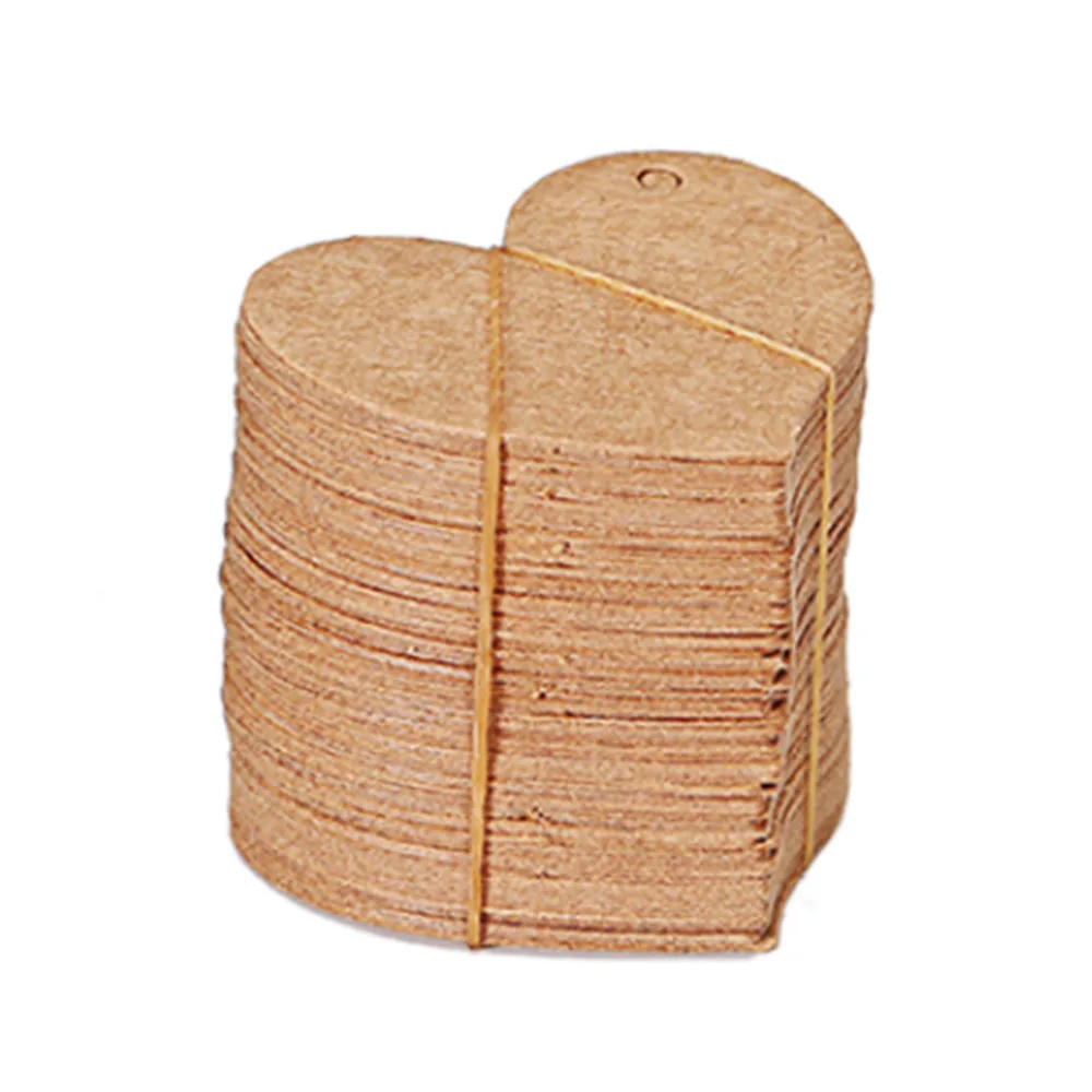 Wedding Favor Tags 50pcs 4.5*4cm Wedding Favour Gift Tag DIY Tag Price Label Heart Shape Kraft Paper Card Party Favor 3 Colors