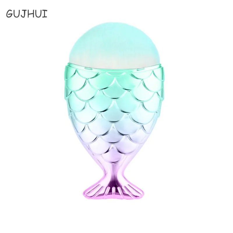 

Mermaid Makeup Brushes Fishtail Bottom Brush Powder Blush Makeup Cosmetic Brushes Tool Foundation Contour Makeup Brushes