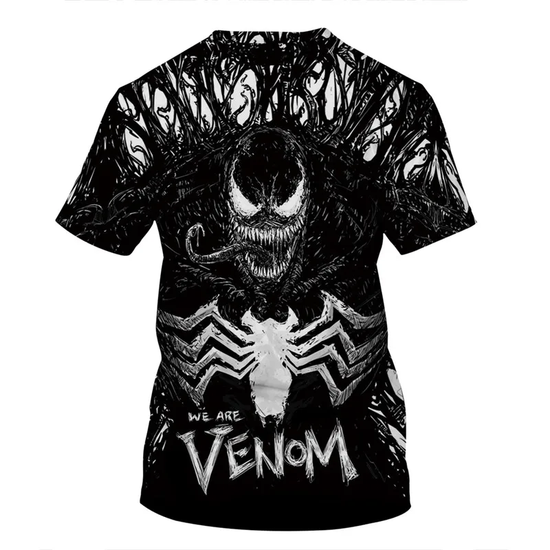 Компрессионная Футболка Venom с 3D принтом, мужские футболки, летний костюм для косплея, топы с коротким рукавом, мужская одежда размера плюс, футболки