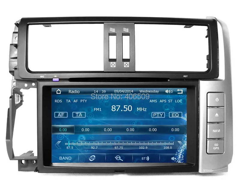 Discount 8" Car DVD Player for Toyota Prado 150 Series TX TXL 2010 2011 2012 2013 with GPS Navigation Radio BT USB SD AUX Stereo Audio 3