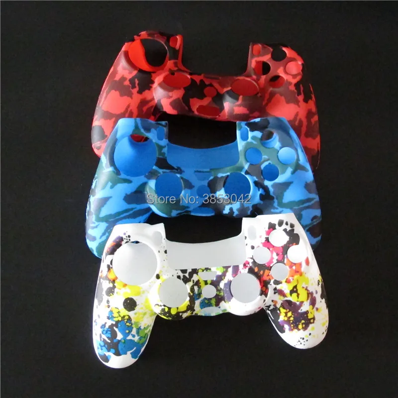 10pcslot Camouflage Silicone Anti-Slip High-quality Protective Skin Case for PS4 Controller Dualshock 4 (2)