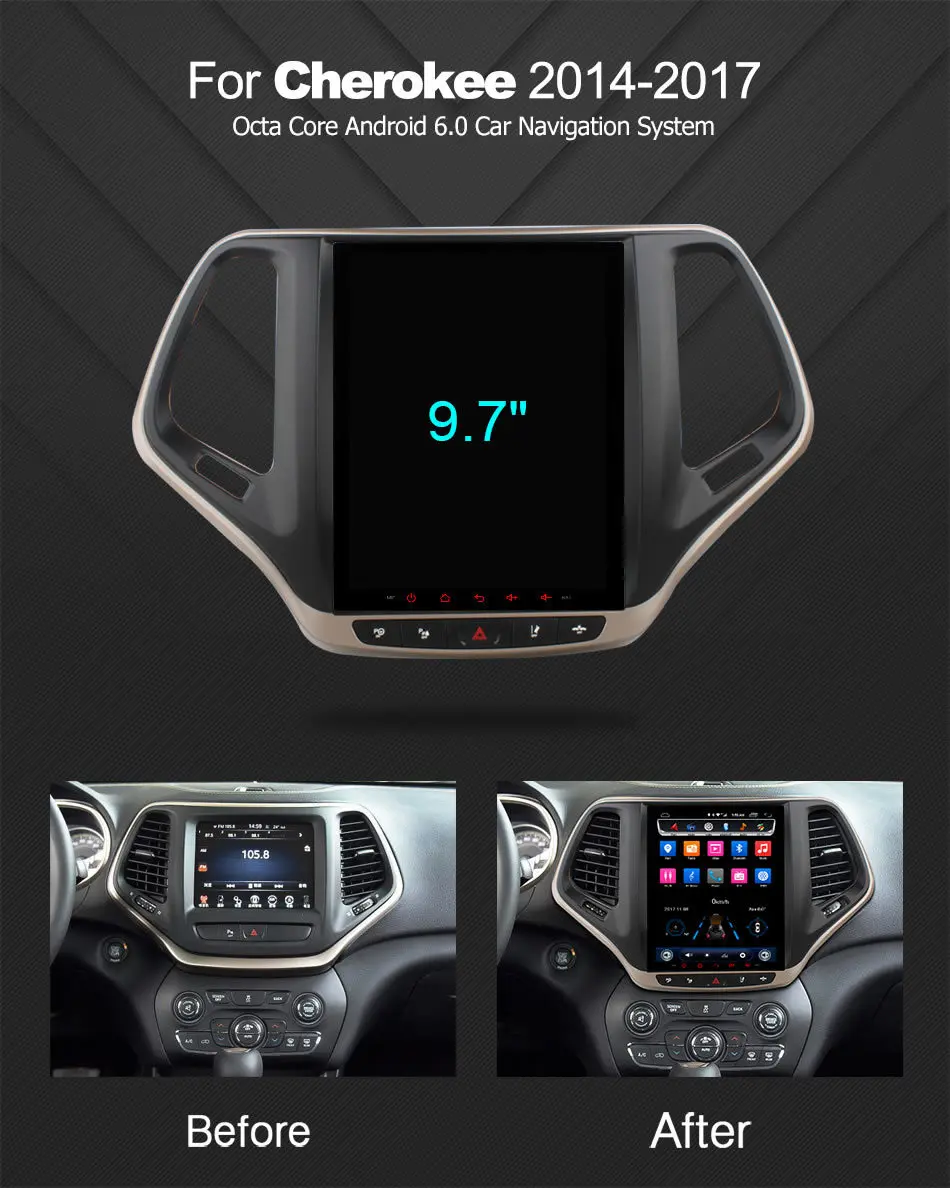 Discount Ownice C600 9.7" Octa Core Android 6.0 Car DVD GPS Navigation Player Stereo for Jeep Compass 2014 - 2017 Radio 2.5D IPS DAB+ 4G 2