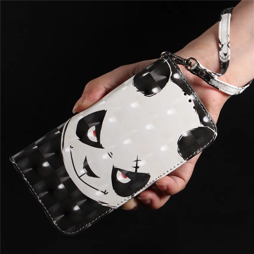 الفاخرة محفظة جلدية فليب حالة ل شياو mi mi A2 6X 3D لطيف الحيوان القط خزانة حامل غطاء ل Xio mi الأحمر mi 5 زائد ملاحظة 5 برو