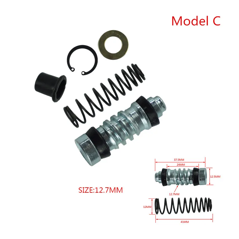 1 комплект мотоциклетный тормозной насос сцепления 14 мм 12,7 мм 11 мм поршневой поршень ремонтные комплекты главный цилиндр установки ремонт подходит для мотокросса/скутера