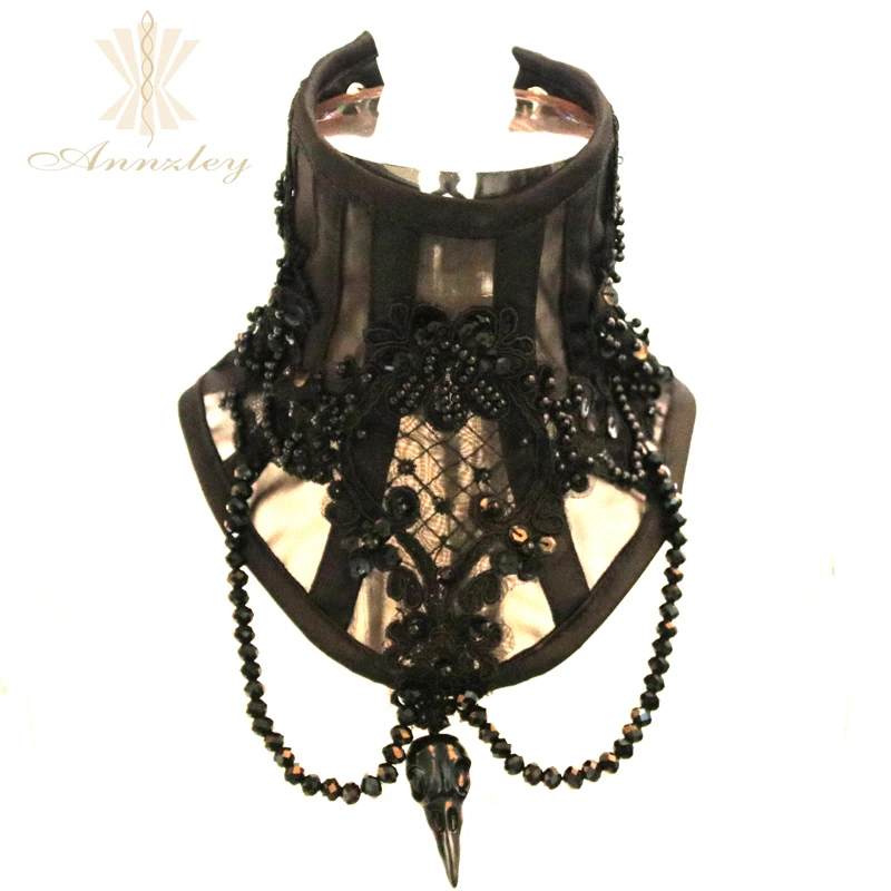 Steel Boned Gothic Vampire Costume Lace Neck Corsets For Sale  (3)