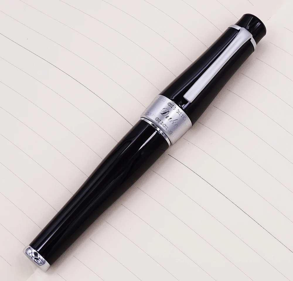 

Duke Memory Charlie Chaplin Black Fountain Pen Unique Big Size Style, Medium Nib 0.7 Writing Pen Business Office Home Supplies